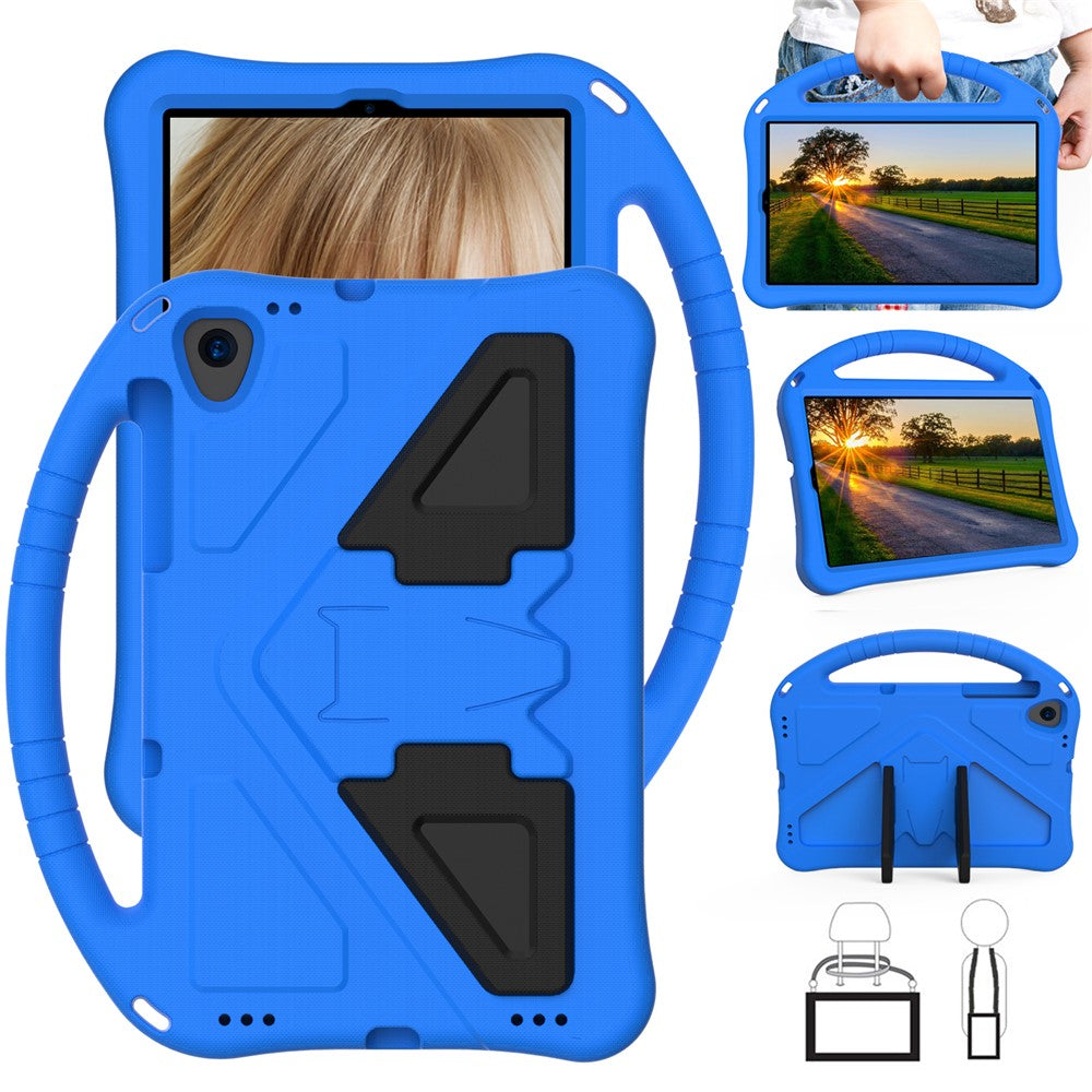 Kickstand Design Shockproof EVA Case with Portable Handle for Lenovo Tab K10 (2021) TB-X6C6F/TB-X6C6L/TB-X6C6X - Blue