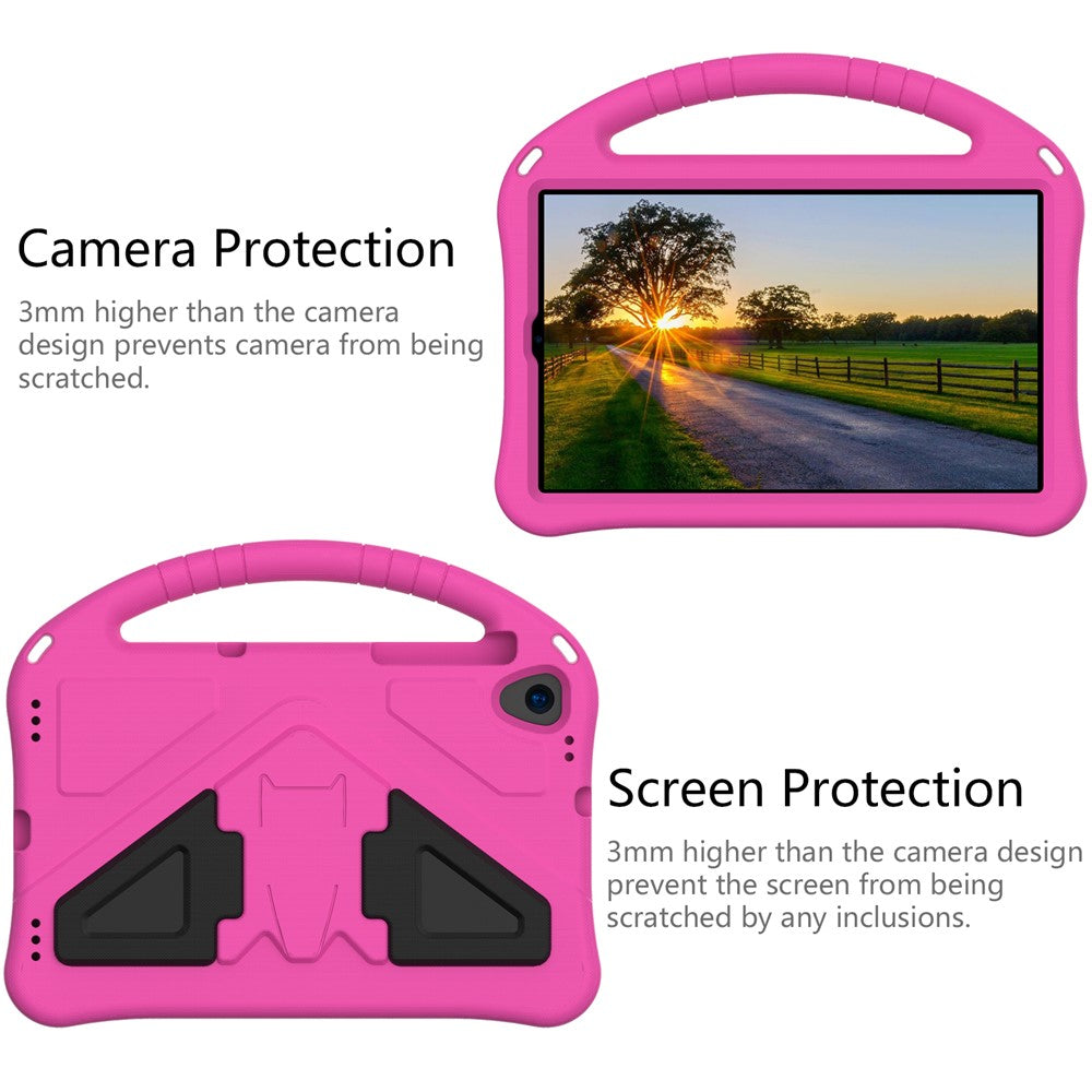 Kickstand Design Shockproof EVA Case with Portable Handle for Lenovo Tab K10 (2021) TB-X6C6F/TB-X6C6L/TB-X6C6X - Rose