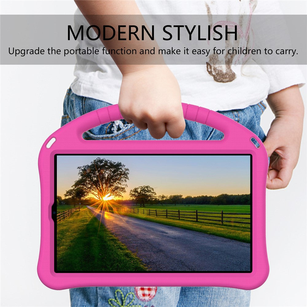 Kickstand Design Shockproof EVA Case with Portable Handle for Lenovo Tab K10 (2021) TB-X6C6F/TB-X6C6L/TB-X6C6X - Rose
