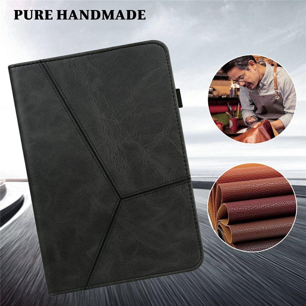 Multi-Color Drop-Resistant Leather Tablet Stand Cover with Card Holder for Lenovo Tab M10 TB-X505L/TB-X505F/TB-X605L/TB-X605F / P10 TB-X705F/TB-X705L - Black