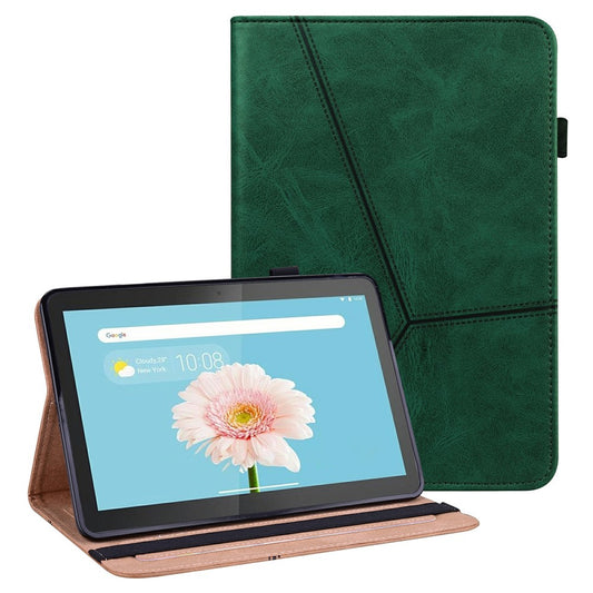 Multi-Color Drop-Resistant Leather Tablet Stand Cover with Card Holder for Lenovo Tab M10 TB-X505L/TB-X505F/TB-X605L/TB-X605F / P10 TB-X705F/TB-X705L - Green