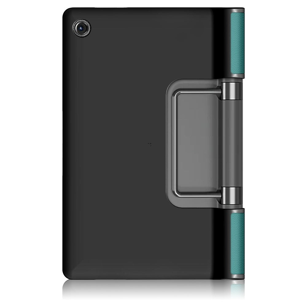 Plain PU Leather Good Shock-Absorption Tablet Cover with Kickstand for Lenovo Yoga Tab 11 - Dark Green
