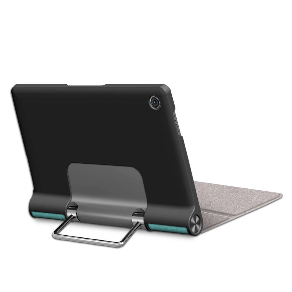 Plain PU Leather Good Shock-Absorption Tablet Cover with Kickstand for Lenovo Yoga Tab 11 - Dark Green