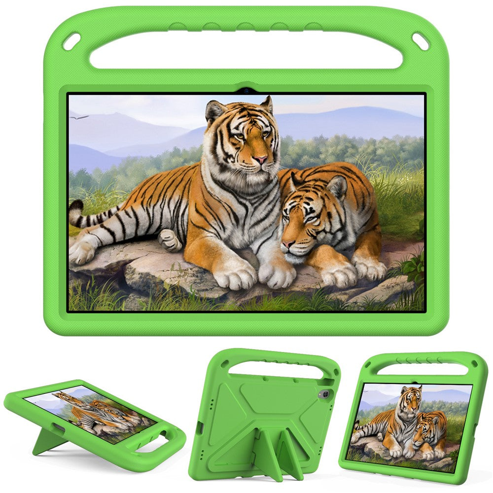 Portable Handle EVA Tablet Protective Case Cover with Kickstand for Lenovo Tab P11 TB-J606F / Tab P11 5G - Green