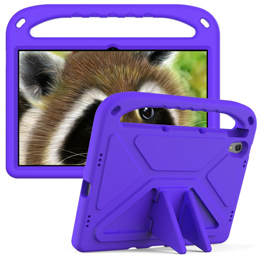 Portable Handle EVA Tablet Protective Case Cover with Kickstand for Lenovo Tab P11 TB-J606F / Tab P11 5G - Purple