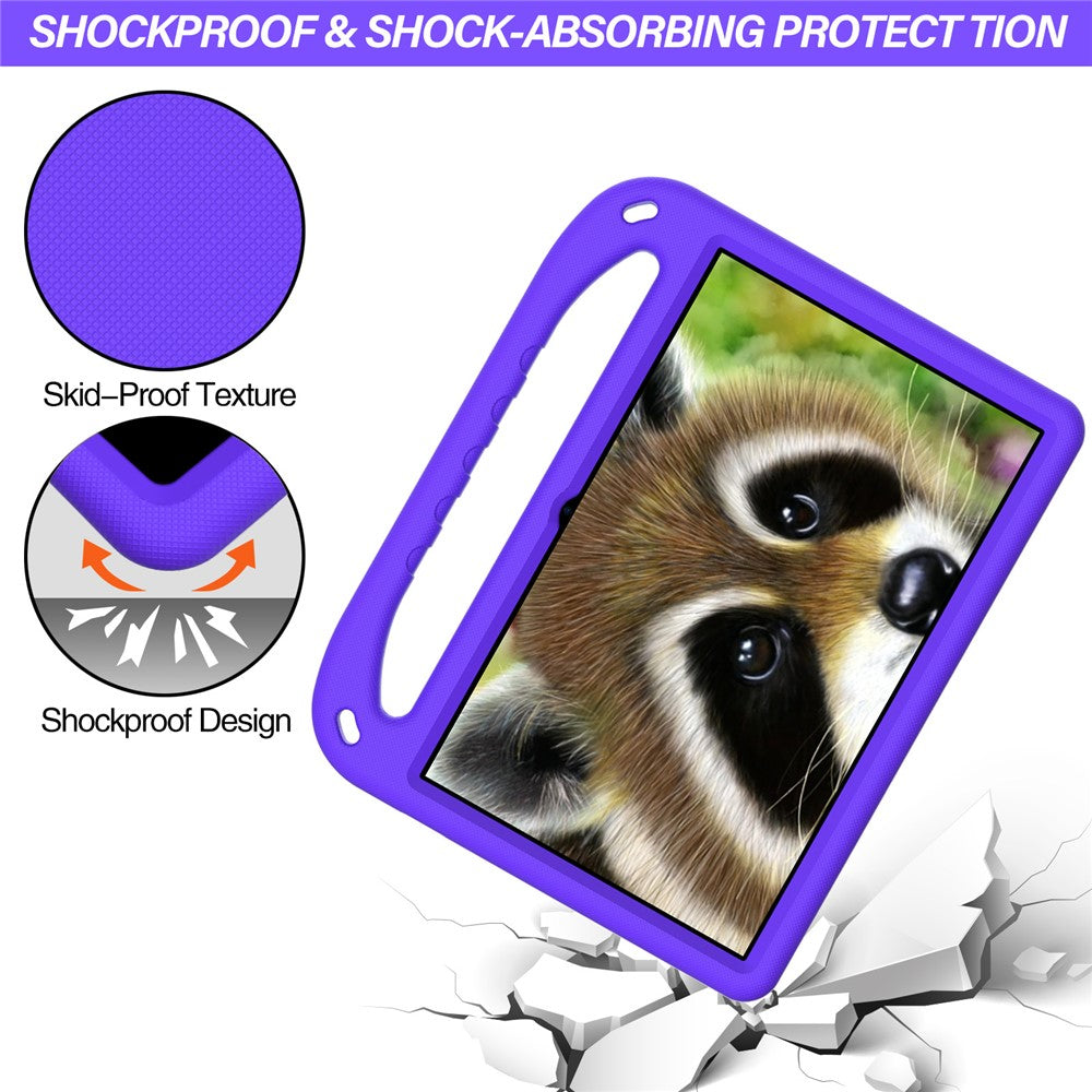Portable Handle EVA Tablet Protective Case Cover with Kickstand for Lenovo Tab P11 TB-J606F / Tab P11 5G - Purple