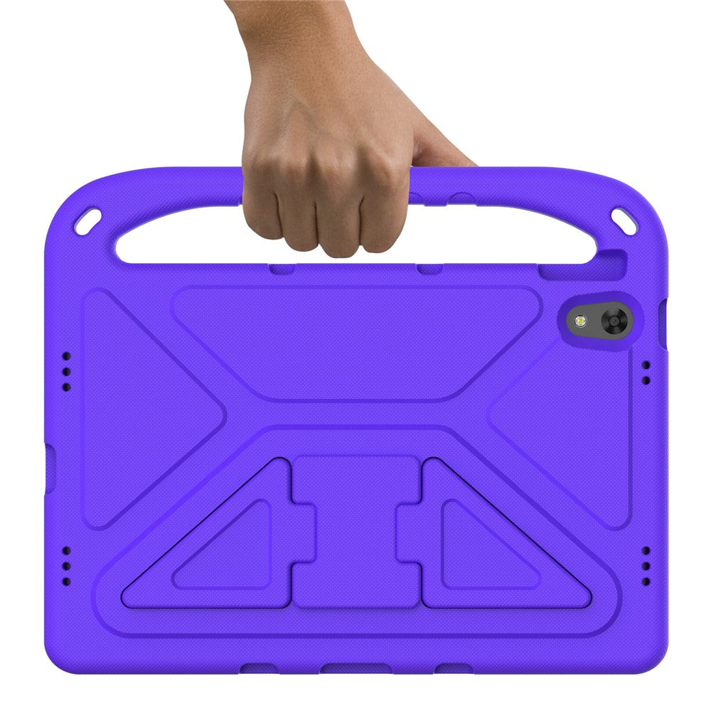 Portable Handle EVA Tablet Protective Case Cover with Kickstand for Lenovo Tab P11 TB-J606F / Tab P11 5G - Purple