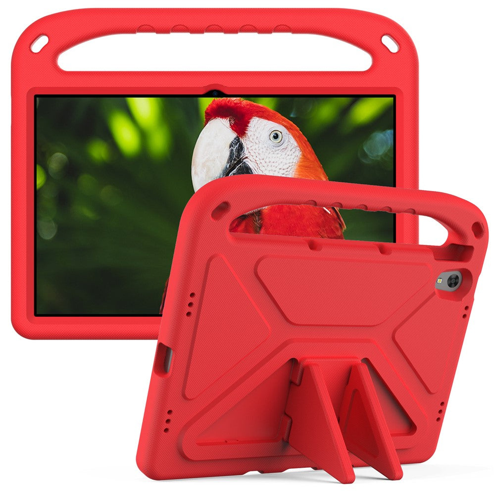 Portable Handle EVA Tablet Protective Case Cover with Kickstand for Lenovo Tab P11 TB-J606F / Tab P11 5G - Red