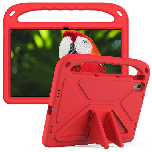 Portable Handle EVA Tablet Protective Case Cover with Kickstand for Lenovo Tab P11 TB-J606F / Tab P11 5G - Red