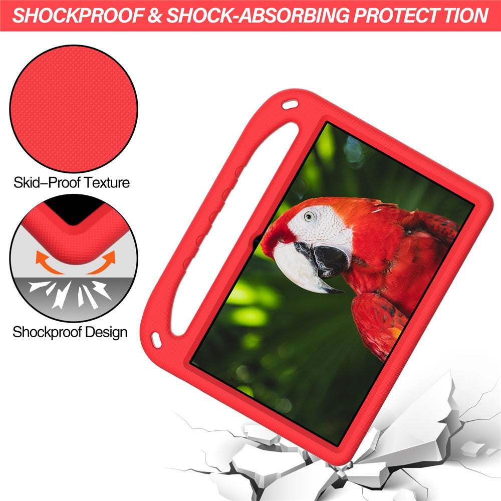 Portable Handle EVA Tablet Protective Case Cover with Kickstand for Lenovo Tab P11 TB-J606F / Tab P11 5G - Red