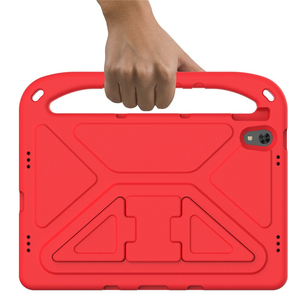 Portable Handle EVA Tablet Protective Case Cover with Kickstand for Lenovo Tab P11 TB-J606F / Tab P11 5G - Red