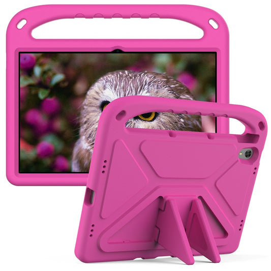 Portable Handle EVA Tablet Protective Case Cover with Kickstand for Lenovo Tab P11 TB-J606F / Tab P11 5G - Rose