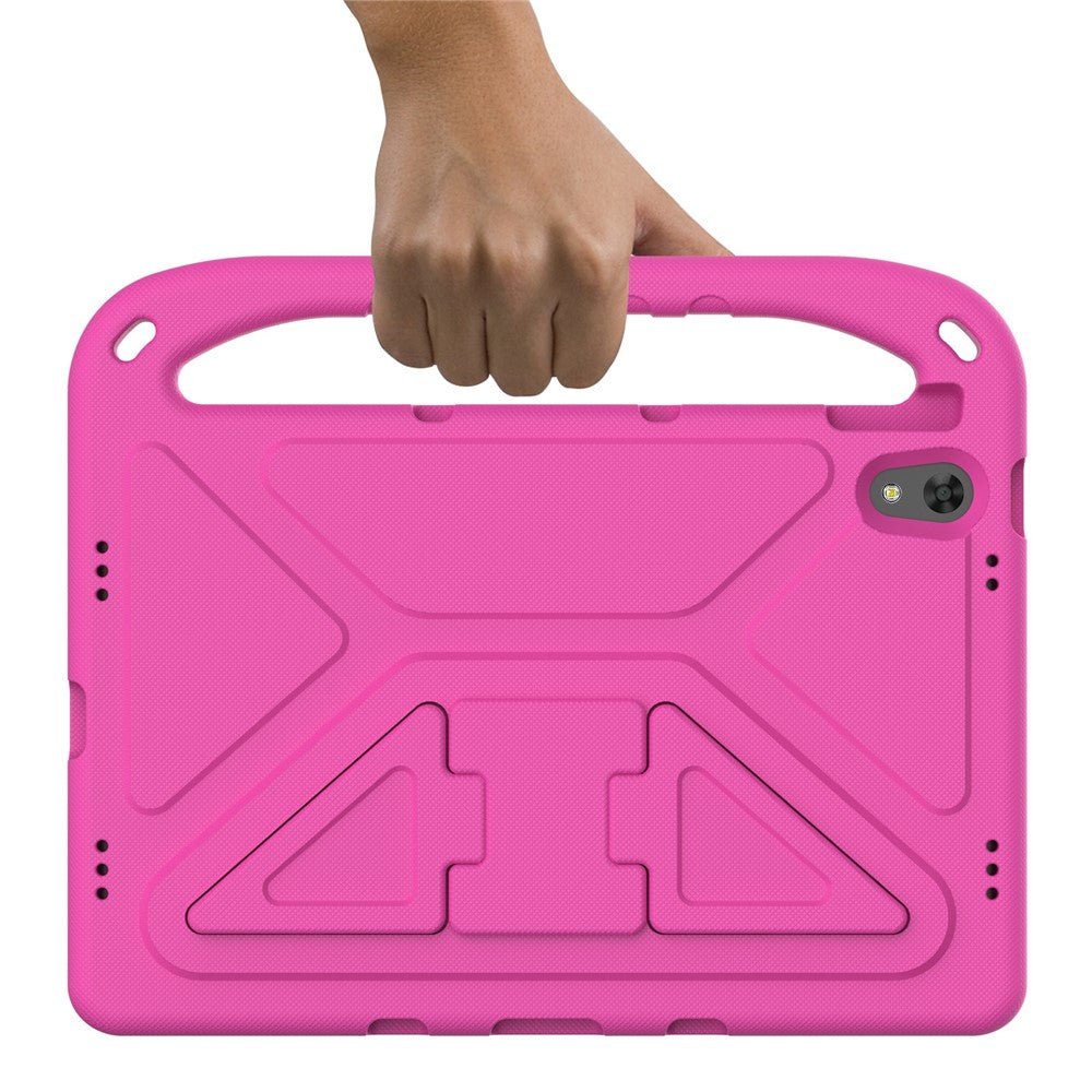 Portable Handle EVA Tablet Protective Case Cover with Kickstand for Lenovo Tab P11 TB-J606F / Tab P11 5G - Rose