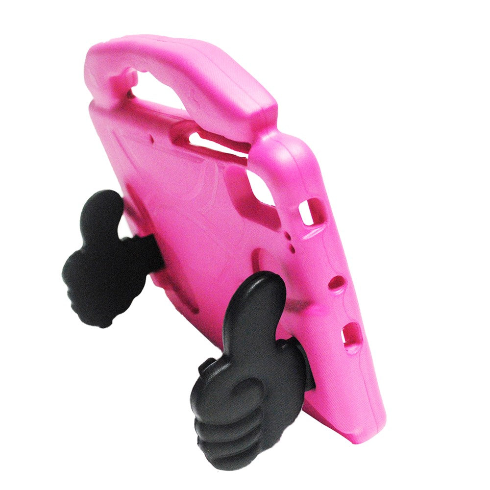 Foldable Thumb Shockproof EVA Full-Body Tablet Kickstand Cover with Portable Hand Holder for Lenovo Tab M10 FHD Plus X606F - Rose