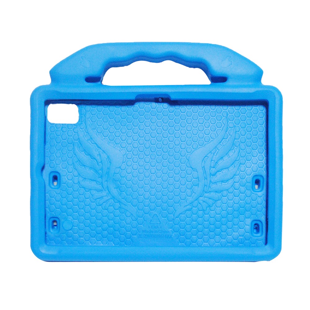 Foldable Thumb Shockproof EVA Full-Body Tablet Kickstand Cover with Portable Hand Holder for Lenovo Tab M10 FHD Plus X606F - Blue