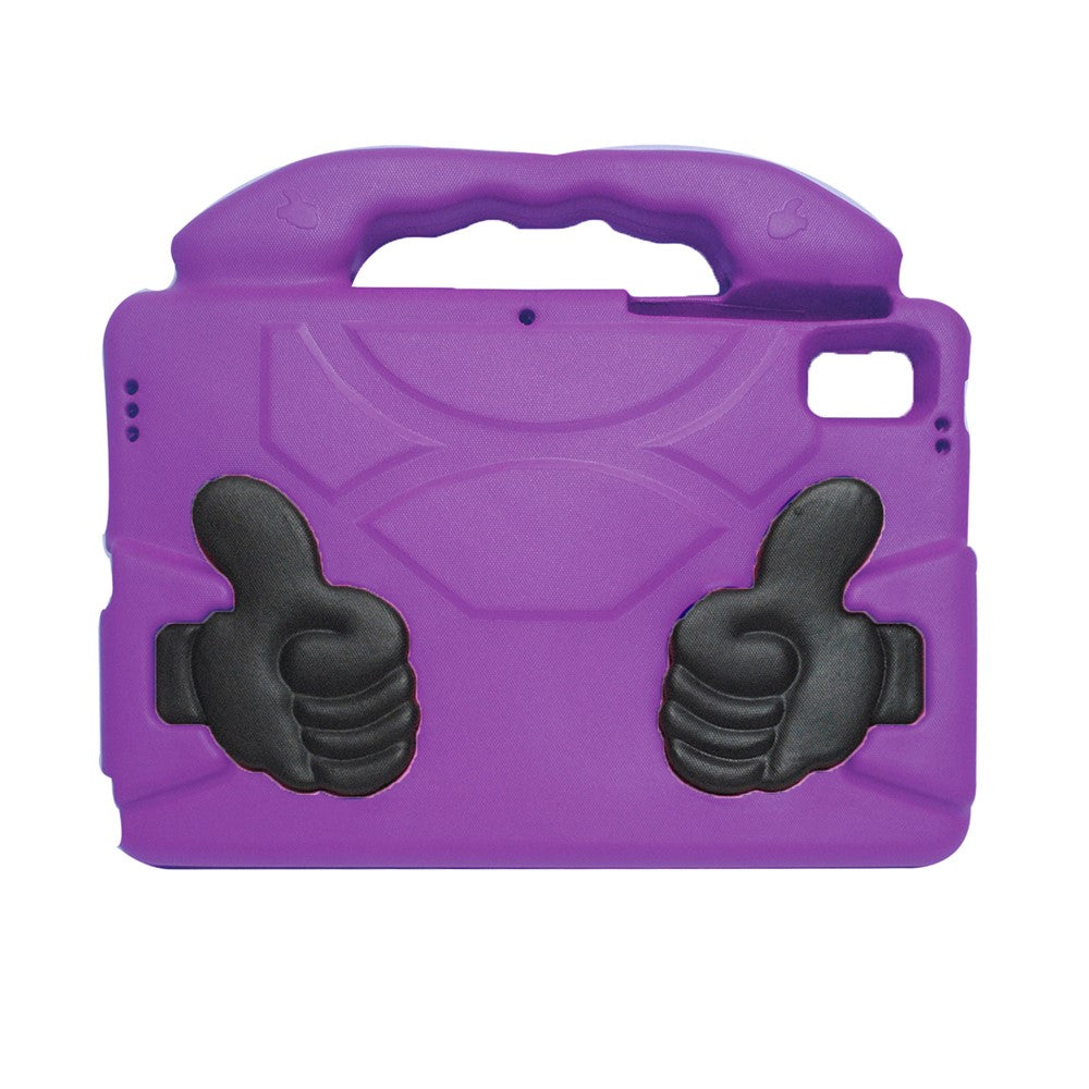 Foldable Thumb Shockproof EVA Full-Body Tablet Kickstand Cover with Portable Hand Holder for Lenovo Tab M10 FHD Plus X606F - Purple