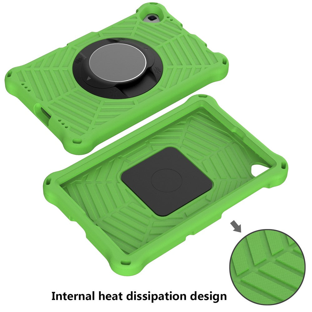 Spider Web Texture Anti-Drop Shockproof Tablet Case Kickstand EVA Cover with Shoulder Strap for Lenovo M10 FHD Plus/2nd Gen TB-X606 10.3-inch - Green