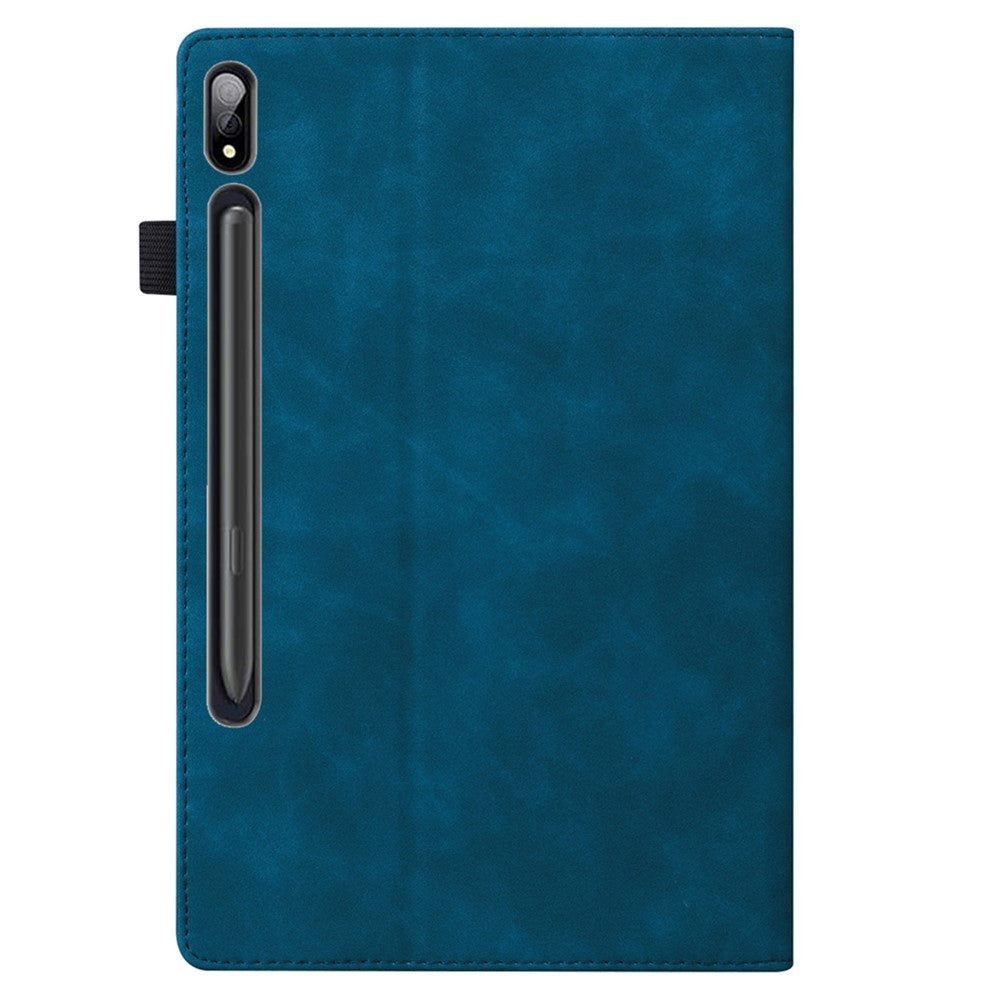 Shockproof Wallet Design Business Style PU Leather Flip Tablet Case with Stand for Lenovo Tab P12 Pro 12.6'' - Blue