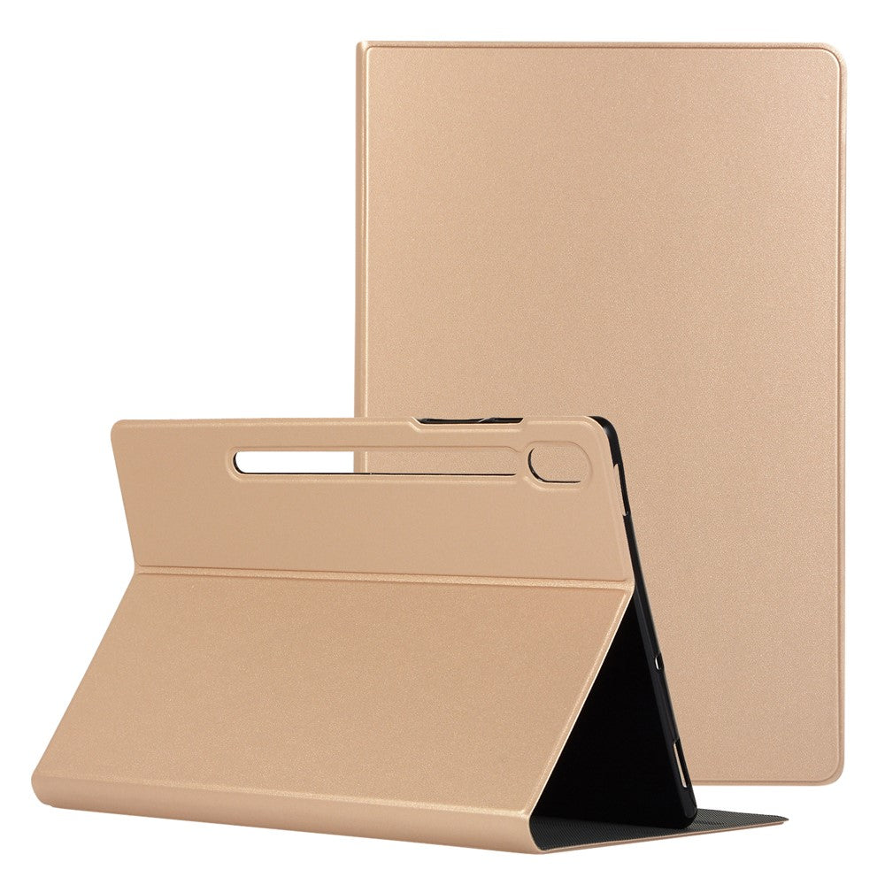 Shockproof PU Leather Shockproof Folio Stand Tablet Case Cover Protector for Lenovo Tab P12 Pro - Gold