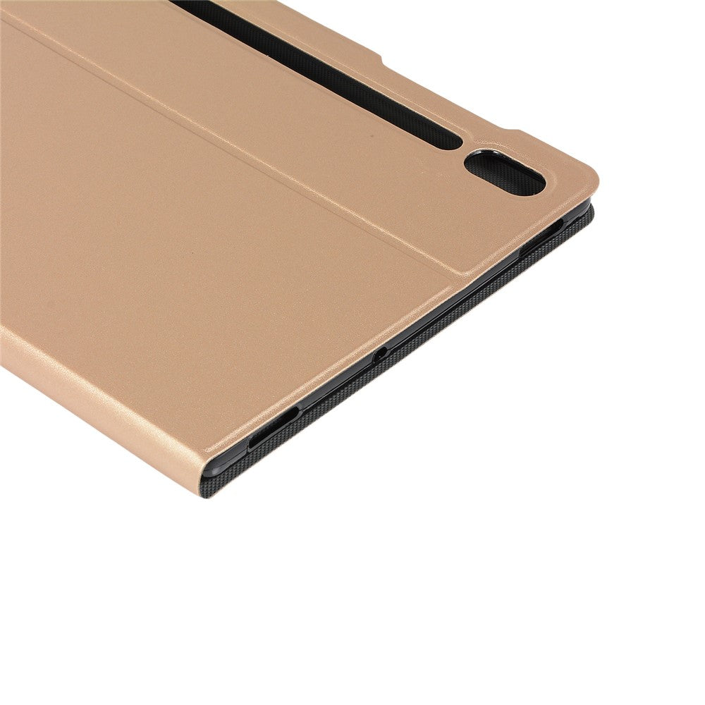 Shockproof PU Leather Shockproof Folio Stand Tablet Case Cover Protector for Lenovo Tab P12 Pro - Gold