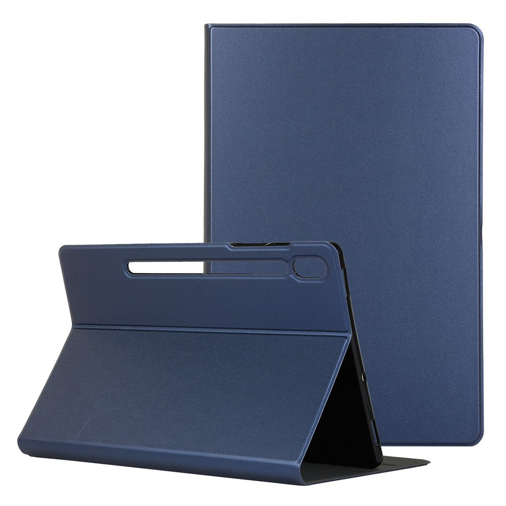 Shockproof PU Leather Shockproof Folio Stand Tablet Case Cover Protector for Lenovo Tab P12 Pro - Dark Blue
