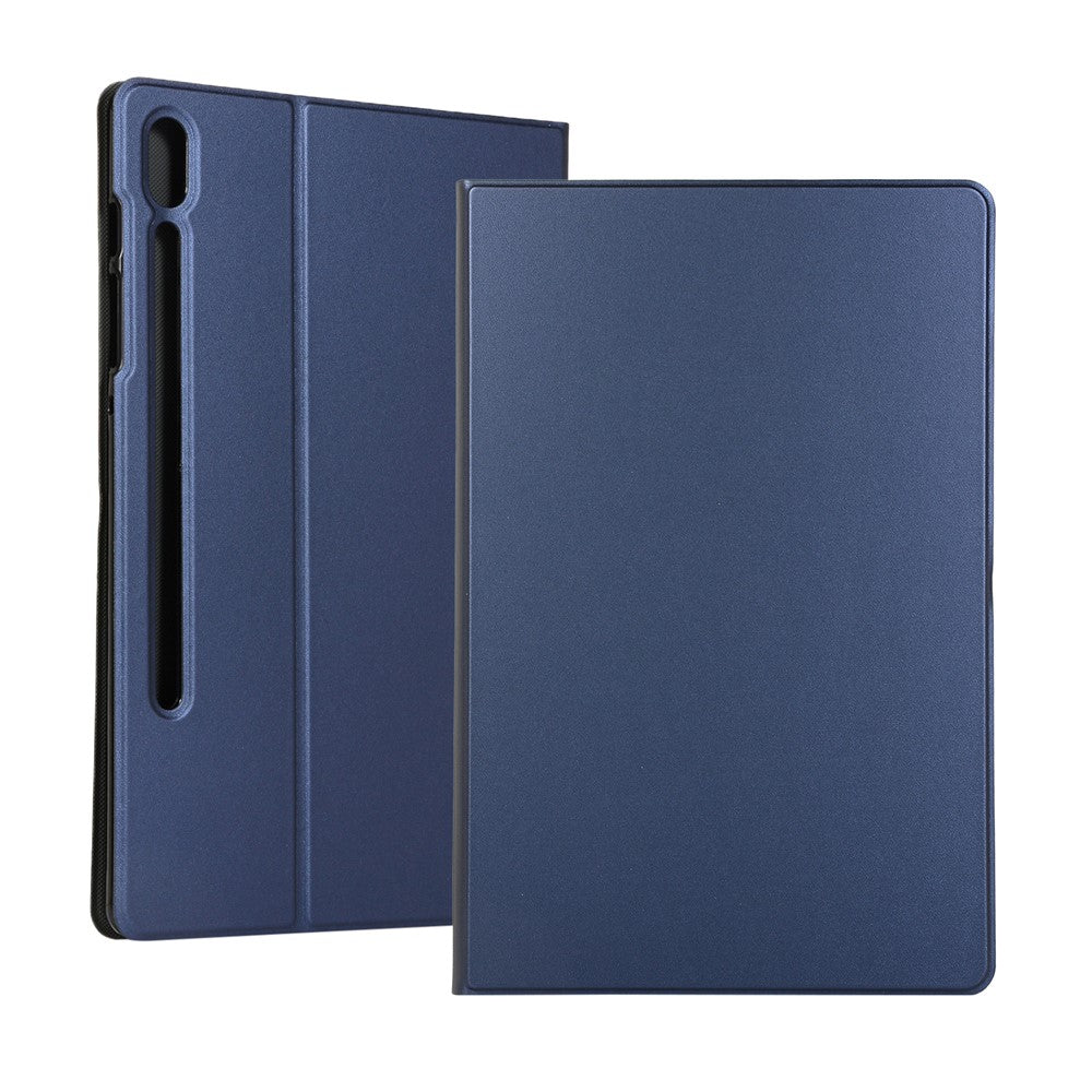 Shockproof PU Leather Shockproof Folio Stand Tablet Case Cover Protector for Lenovo Tab P12 Pro - Dark Blue