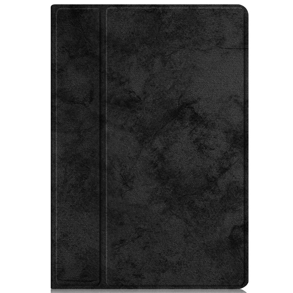 For Lenovo Tab P12 Pro 12.6 inch PU Leather Rotary Stand Tablet Case with Auto Wake/Sleep - Black