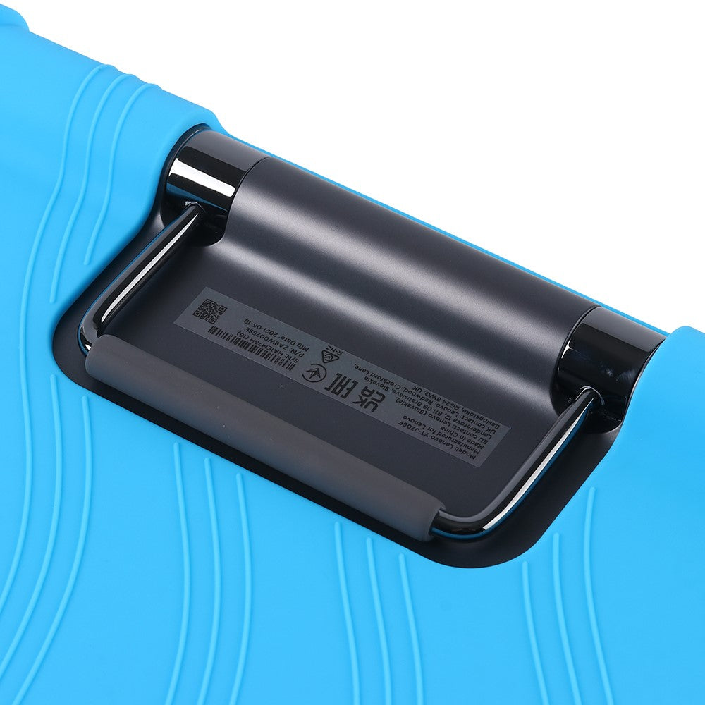 For Lenovo Yoga Tab 11 Flexible Silicone Thickened Four Corners Anti-fall Tablet Case Cover with Foldable Kickstand - Black