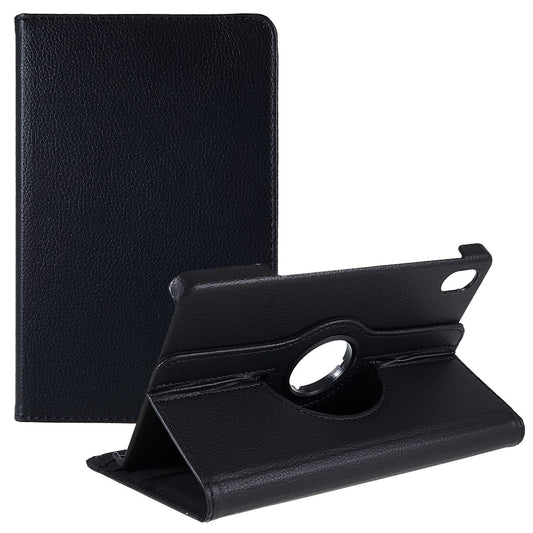 For Lenovo Legion Y700 Anti-drop Shockproof Leather Case 360-degree Rotating Protective Cover with Stand Support Horizontal/Vertical View - Black
