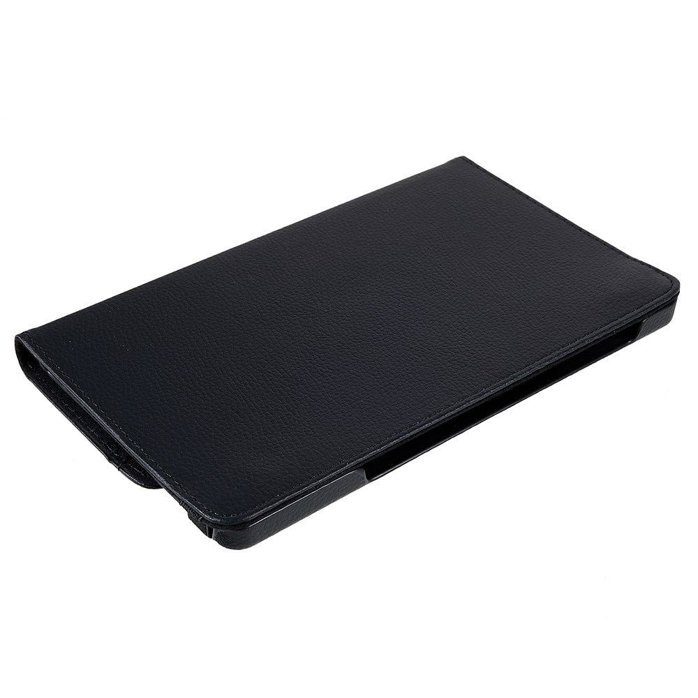 For Lenovo Legion Y700 Anti-drop Shockproof Leather Case 360-degree Rotating Protective Cover with Stand Support Horizontal/Vertical View - Black