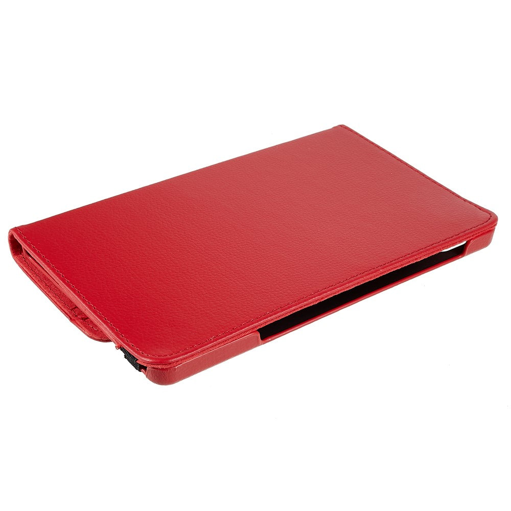 For Lenovo Legion Y700 Anti-drop Shockproof Leather Case 360-degree Rotating Protective Cover with Stand Support Horizontal/Vertical View - Red