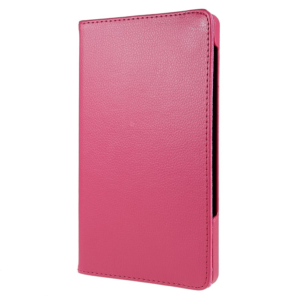 For Lenovo Legion Y700 Anti-drop Shockproof Leather Case 360-degree Rotating Protective Cover with Stand Support Horizontal/Vertical View - Rose