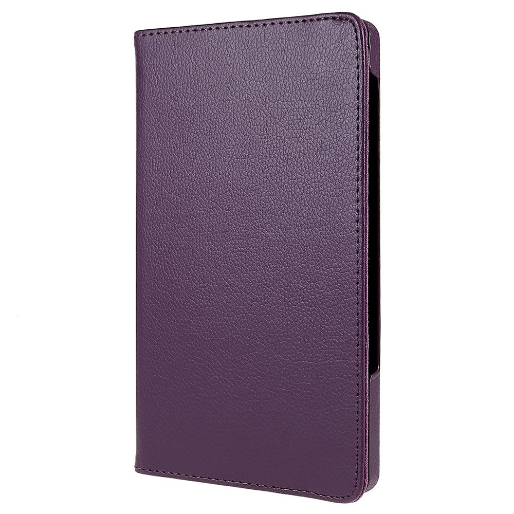 For Lenovo Legion Y700 Anti-drop Shockproof Leather Case 360-degree Rotating Protective Cover with Stand Support Horizontal/Vertical View - Purple