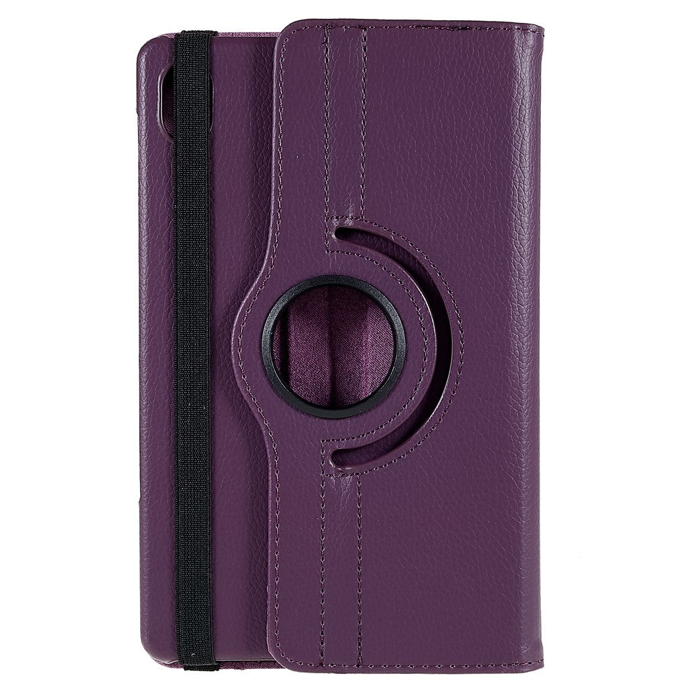 For Lenovo Legion Y700 Anti-drop Shockproof Leather Case 360-degree Rotating Protective Cover with Stand Support Horizontal/Vertical View - Purple