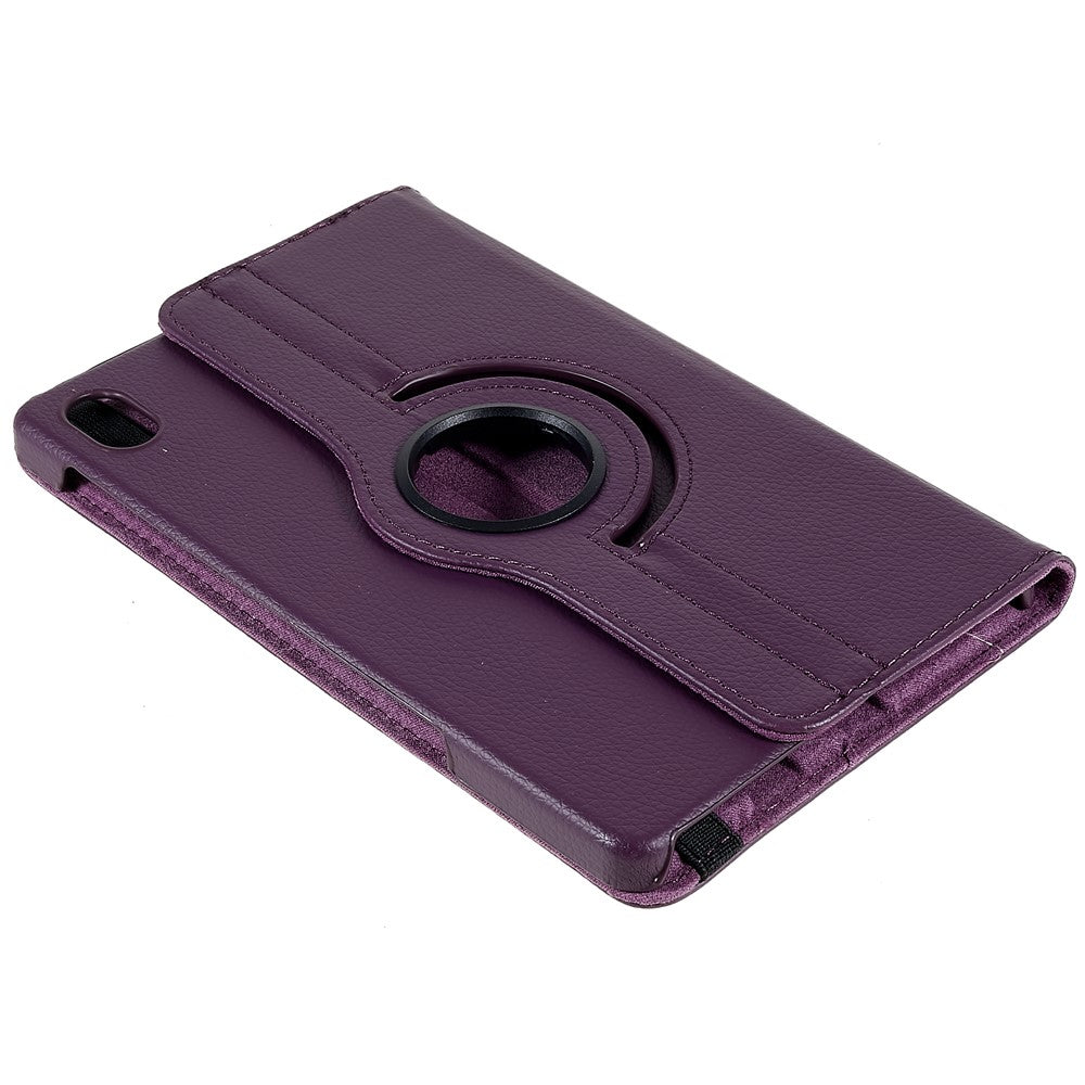 For Lenovo Legion Y700 Anti-drop Shockproof Leather Case 360-degree Rotating Protective Cover with Stand Support Horizontal/Vertical View - Purple