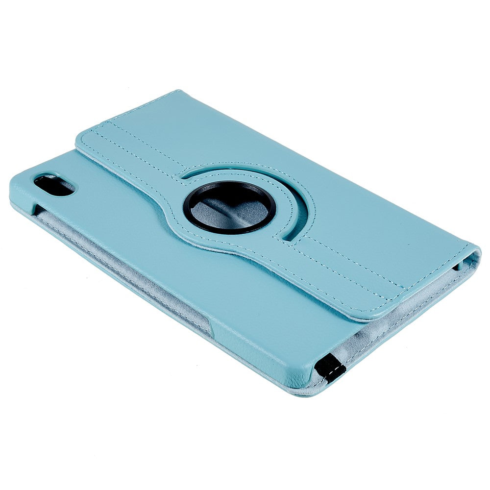 For Lenovo Legion Y700 Anti-drop Shockproof Leather Case 360-degree Rotating Protective Cover with Stand Support Horizontal/Vertical View - Baby Blue