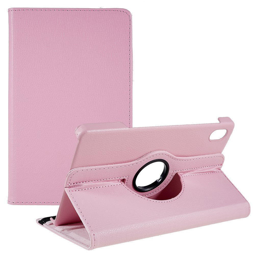 For Lenovo Legion Y700 Anti-drop Shockproof Leather Case 360-degree Rotating Protective Cover with Stand Support Horizontal/Vertical View - Pink