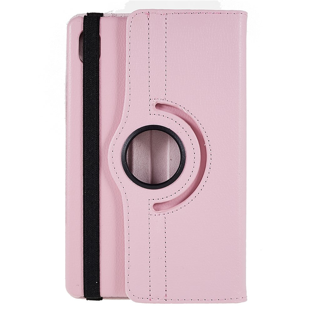 For Lenovo Legion Y700 Anti-drop Shockproof Leather Case 360-degree Rotating Protective Cover with Stand Support Horizontal/Vertical View - Pink