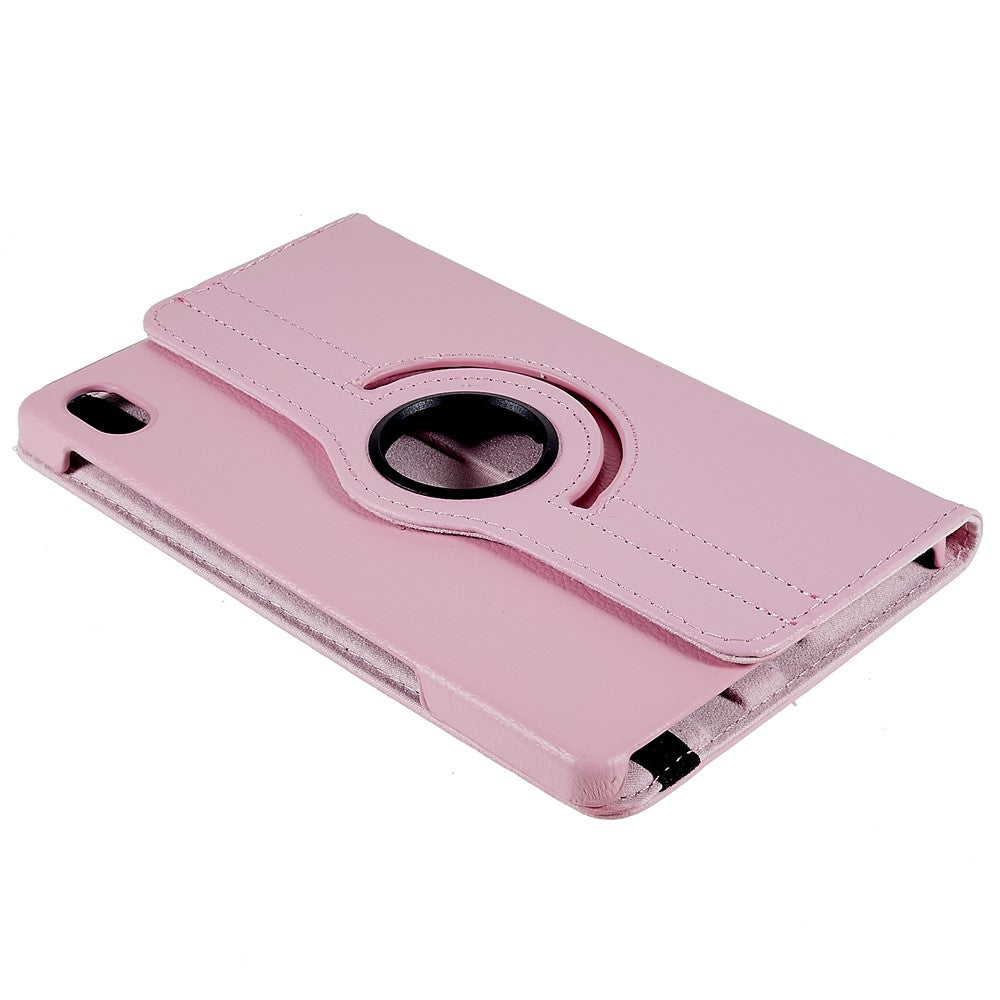 For Lenovo Legion Y700 Anti-drop Shockproof Leather Case 360-degree Rotating Protective Cover with Stand Support Horizontal/Vertical View - Pink