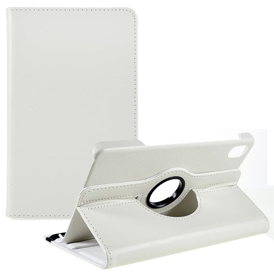For Lenovo Legion Y700 Anti-drop Shockproof Leather Case 360-degree Rotating Protective Cover with Stand Support Horizontal/Vertical View - White