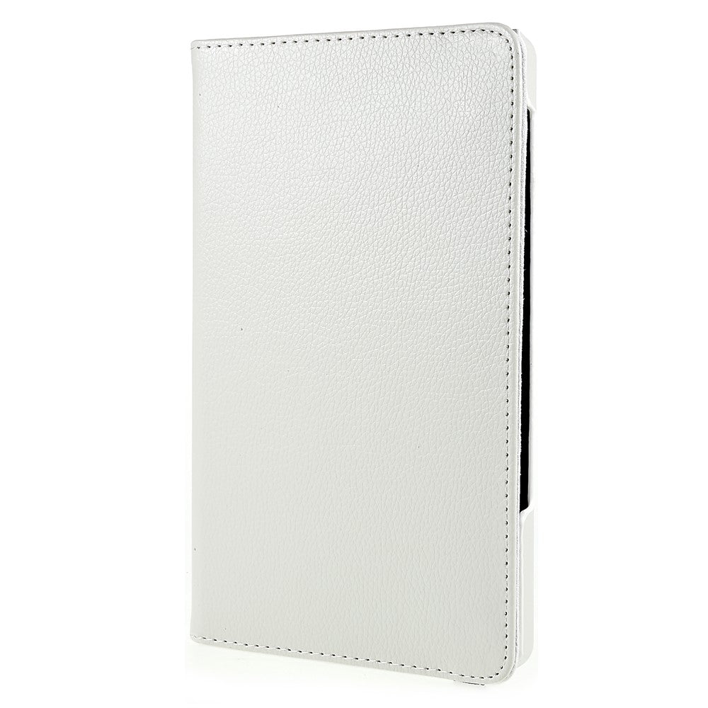 For Lenovo Legion Y700 Anti-drop Shockproof Leather Case 360-degree Rotating Protective Cover with Stand Support Horizontal/Vertical View - White