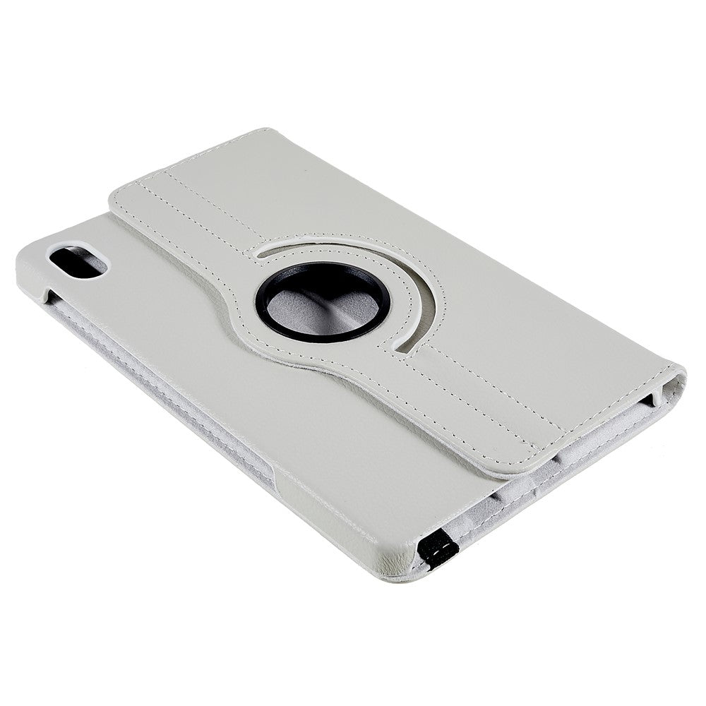 For Lenovo Legion Y700 Anti-drop Shockproof Leather Case 360-degree Rotating Protective Cover with Stand Support Horizontal/Vertical View - White