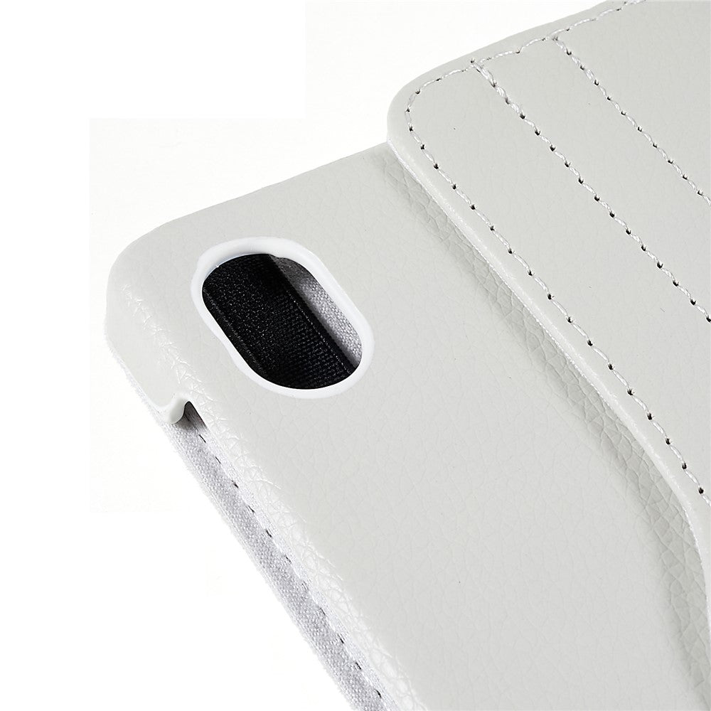 For Lenovo Legion Y700 Anti-drop Shockproof Leather Case 360-degree Rotating Protective Cover with Stand Support Horizontal/Vertical View - White
