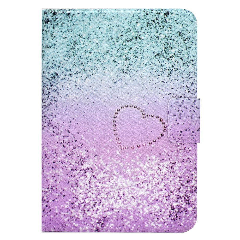 For Lenovo Legion Y700 Pattern Printing Leather Shock Proof Tablet Case Protective Cover - Heart