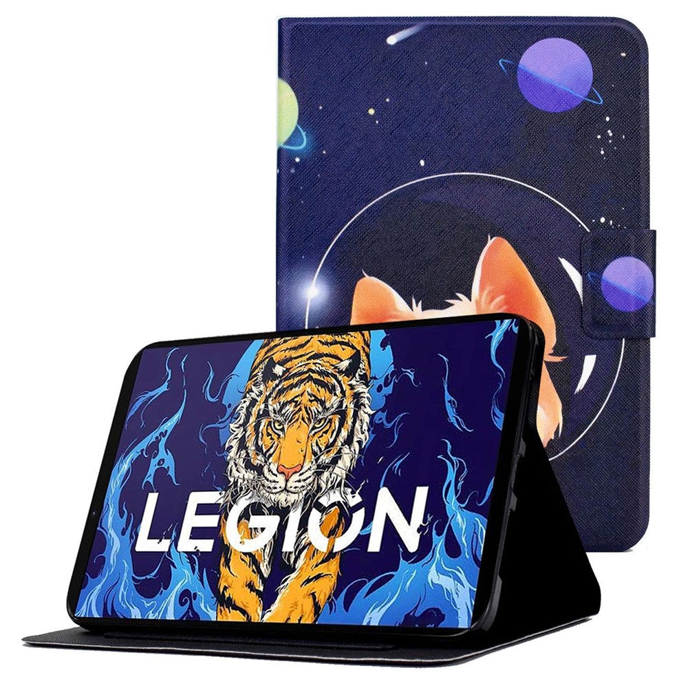 For Lenovo Legion Y700 Pattern Printing Leather Shock Proof Tablet Case Protective Cover - Cute Dog