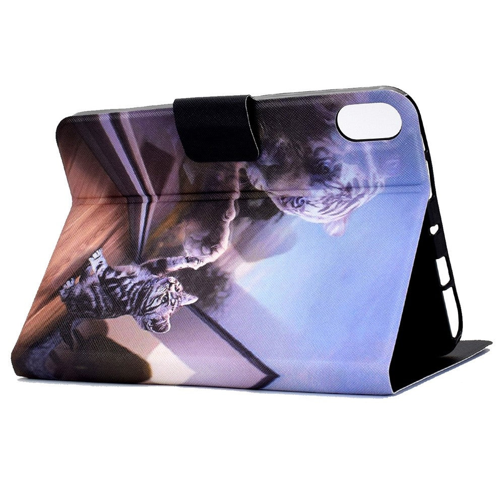 For Lenovo Legion Y700 Pattern Printing Leather Shock Proof Tablet Case Protective Cover - Tiger