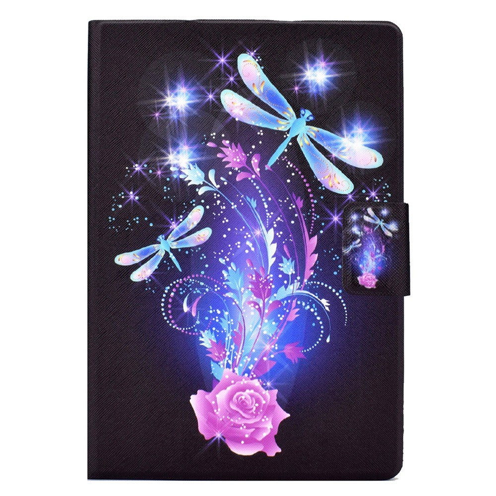 For Lenovo Legion Y700 Pattern Printing Leather Shock Proof Tablet Case Protective Cover - Dragonfly
