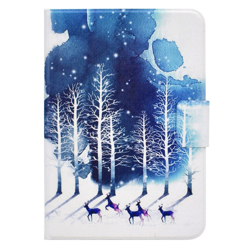 For Lenovo Legion Y700 Pattern Printing Leather Shock Proof Tablet Case Protective Cover - Forest