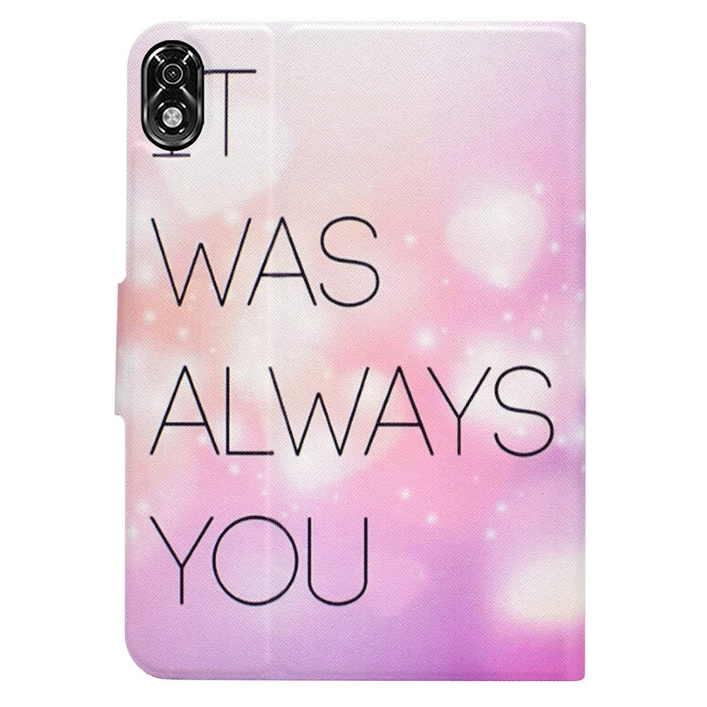 For Lenovo Legion Y700 Pattern Printing Leather Shock Proof Tablet Case Protective Cover - IT WAS ALWAYS YOU