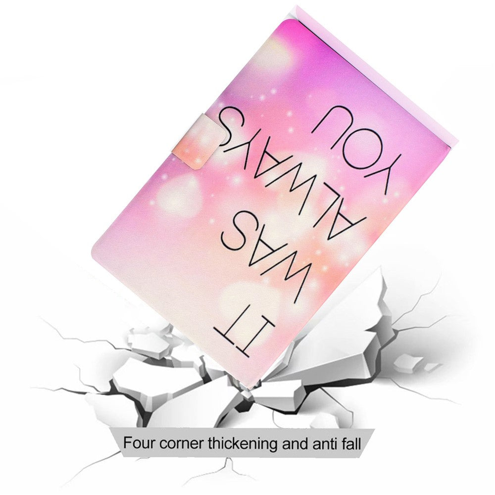 For Lenovo Legion Y700 Pattern Printing Leather Shock Proof Tablet Case Protective Cover - IT WAS ALWAYS YOU